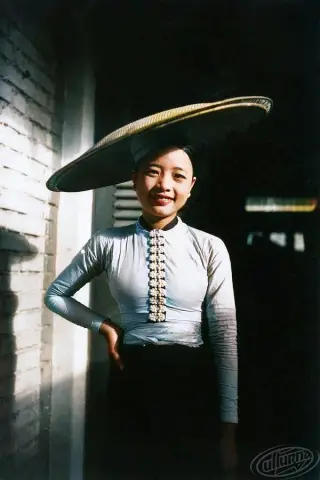 A girl in a hat