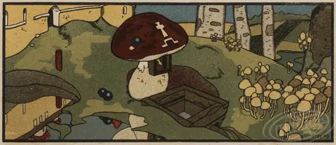 The War of Mushrooms Tale Drawings of Heirhii Narbut 1909