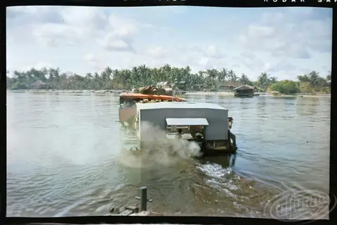 Ferry crossing on the island of Borneo during the travels of Sofia Yablonska