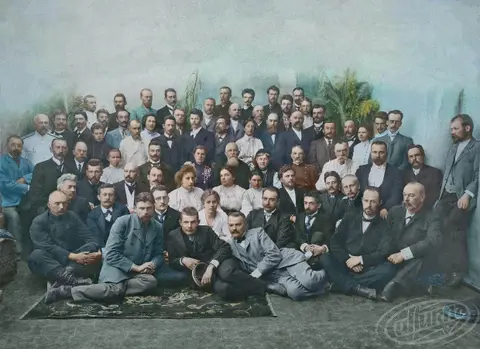 Cultural elite at the opening of the monument to Kotlyarevsky