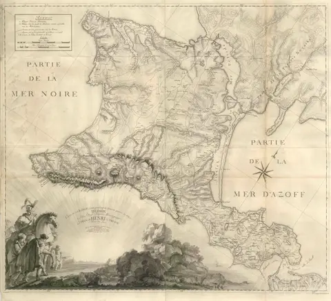 Карта Кримського півострова 1776 року