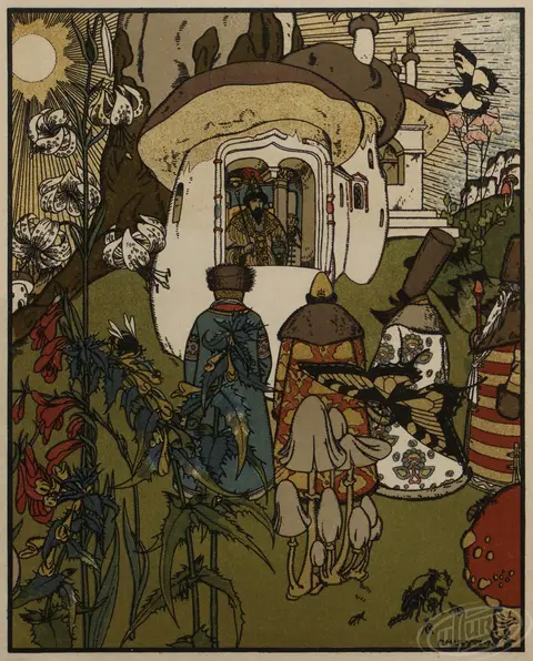 The War of Mushrooms Tale Drawings of Heirhii Narbut 1909