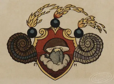 The War of Mushrooms Tale Drawings of Heirhii Narbut 1909
