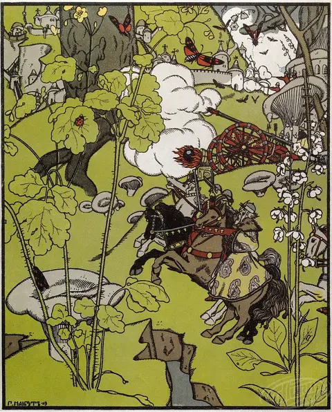 The War of Mushrooms Tale Drawings of Heirhii Narbut 1909