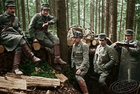 USS Officers on Mount Makivka: Zenon Noskovskyi, Olena Stepaniv, Ivan Chmola, Osyp Yarymovych, Sofia Halechko
