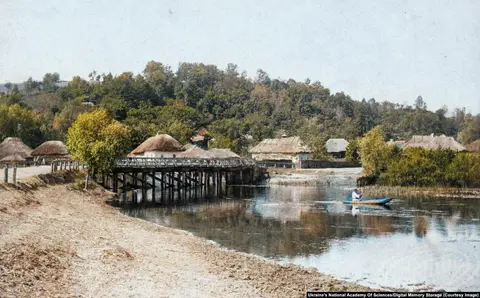 A village scene from Ukraine's Volyn region in 1909