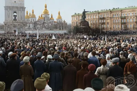 Rally in support of the Central Rada, Kyiv, summer 1917