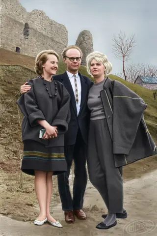 Надійка Григорівська Іван Драч Алла Горська під час подорожі Україною