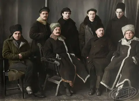 Delegates to the First All-Union Conference of the Association of Proletarian Writers of the USSR, representatives of Ukraine and Belarus. 