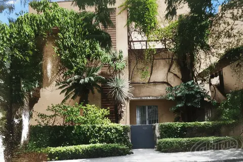 Courtyard of a modernist building in Brazil